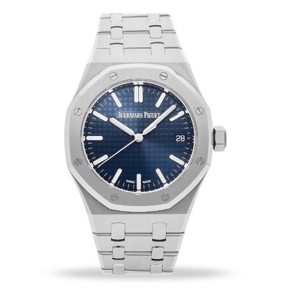 Audemars Piguet Royal Oak Silver Bracelet Blue Dial